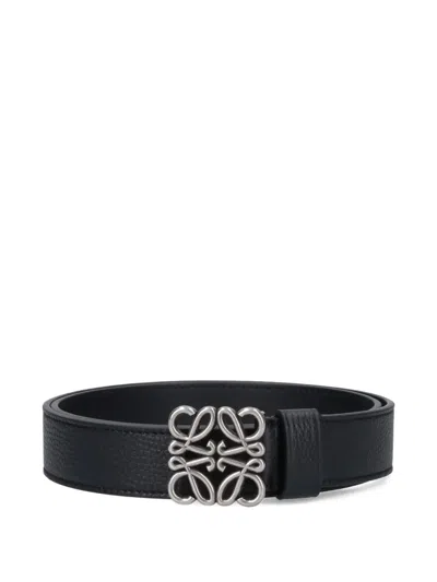 LOEWE ANAGRAM CHUNKY LEATHER BELT