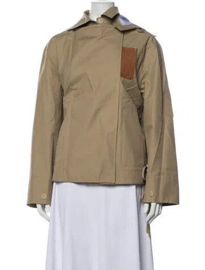 Pre-owned Loewe Anagram Coat In Neutrals
