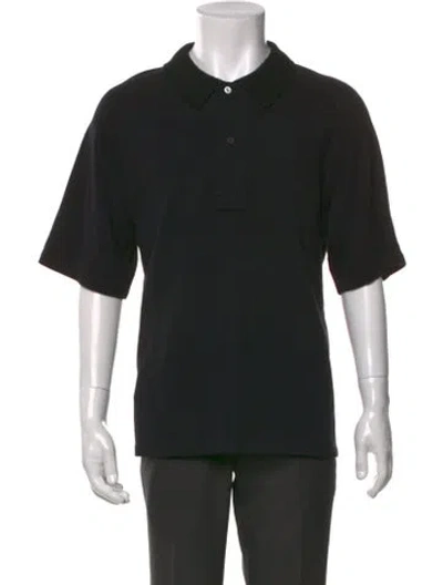 Pre-owned Loewe Anagram Collar Polo Shirt In Black