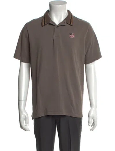 Pre-owned Loewe Anagram Collar Polo Shirt In Neutral