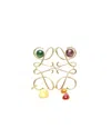 Loewe Anagram Color Stone Brooch In Multi