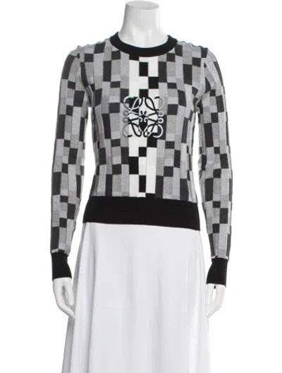 Pre-owned Loewe Anagram Colorblock Pattern Sweater In Multi