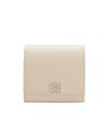 Loewe Anagram Compact Flip Wallet In Nude