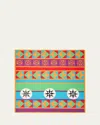 Loewe Anagram Compass Silk Twill Scarf In Multi