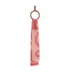 Loewe Anagram Contrast Stripe Scarf In Red