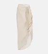 Loewe Anagram Cotton Beach Cover-up In Neutrals