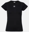 Loewe Black Cotton-blend T-shirt With Anagram Logo Women