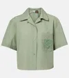 Loewe Anagram Short-sleeved Cotton Shirt