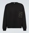 Loewe Men Anagram Cotton Blend Sweater In Black