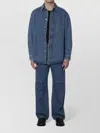 Loewe Mens Mid Blue Denim Anagram-embroidery Long-sleeves Denim Overshirt In Blue