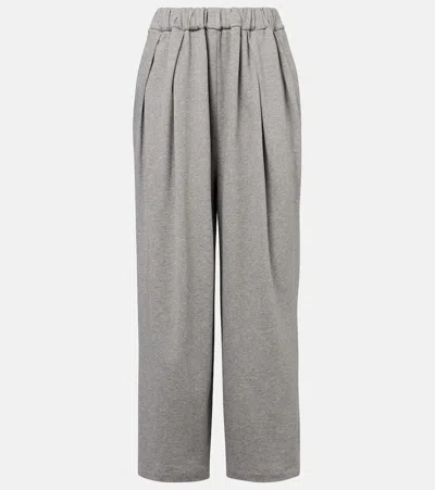 Loewe Anagram Cotton Jersey Sweatpants In Grey