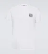 Loewe Two-tone Anagram Embroidery Cotton T-shirt Clothing In White