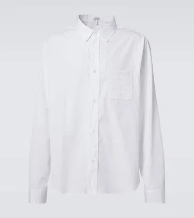 LOEWE ANAGRAM COTTON POPLIN SHIRT