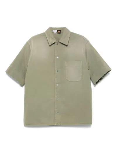Loewe Anagram Cotton Shirt In Green