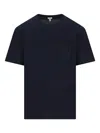 Loewe Mens Dark Navy Anagram Relaxed-fit Cotton-jersey T-shirt In Black