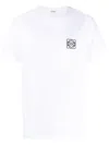 Loewe Two-tone Anagram Embroidery Cotton T-shirt Clothing In White