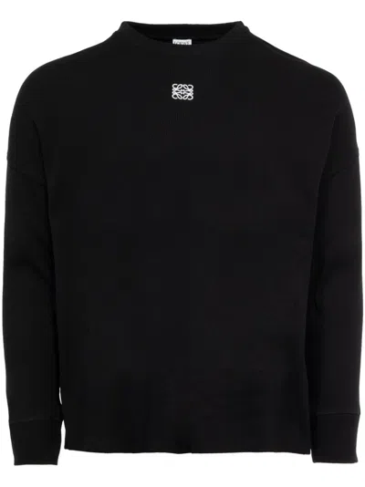 Loewe Anagram Cotton T-shirt In Black