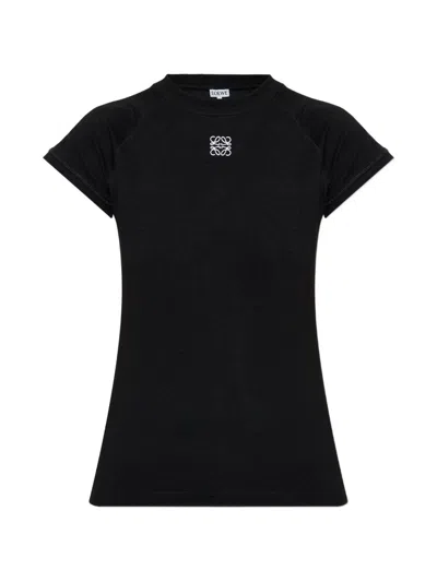 Loewe Anagram Cotton T-shirt In Black