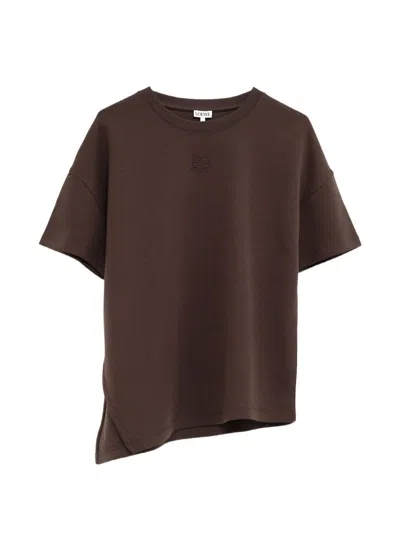 Loewe Anagram Cotton T-shirt In Brown