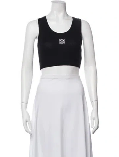 Pre-owned Loewe Anagram Crew Neck Sports Bra W/ Tags In White