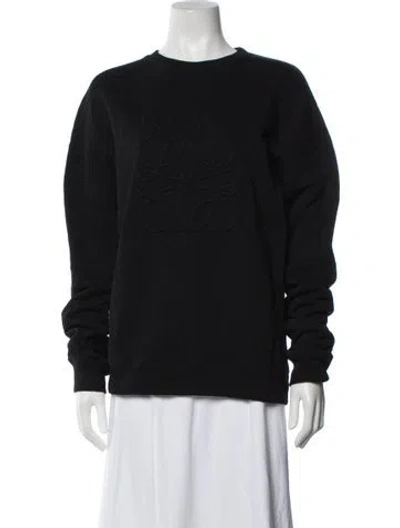 Pre-owned Loewe Anagram Crew Neck Sweatshirt In Black