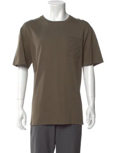 Pre-owned Loewe Anagram Crew Neck T-shirt In Green