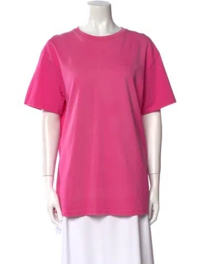 Pre-owned Loewe Anagram Crew Neck T-shirt In Pink