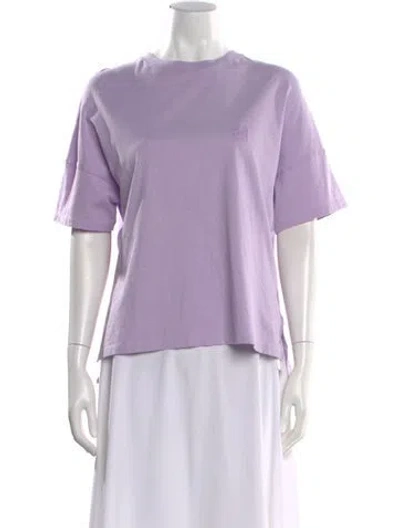 Pre-owned Loewe Anagram Crew Neck T-shirt In Purple