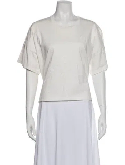 Pre-owned Loewe Anagram Crew Neck T-shirt In White