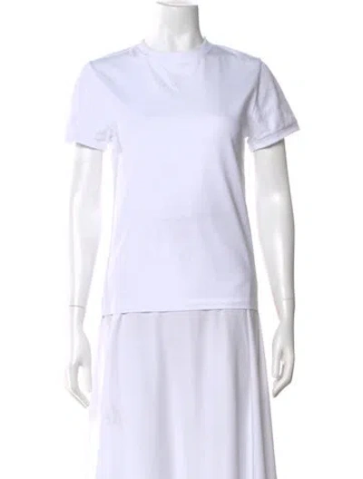 Pre-owned Loewe Anagram Crew Neck T-shirt In White