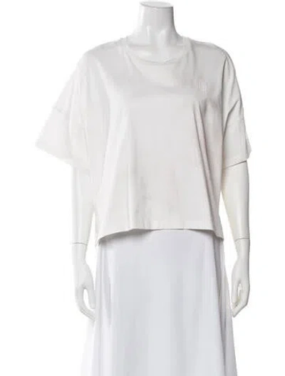 Pre-owned Loewe Anagram Crew Neck T-shirt In White