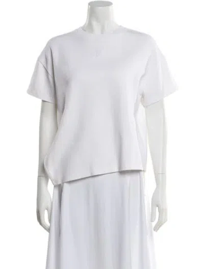 Pre-owned Loewe Anagram Crew Neck T-shirt In White