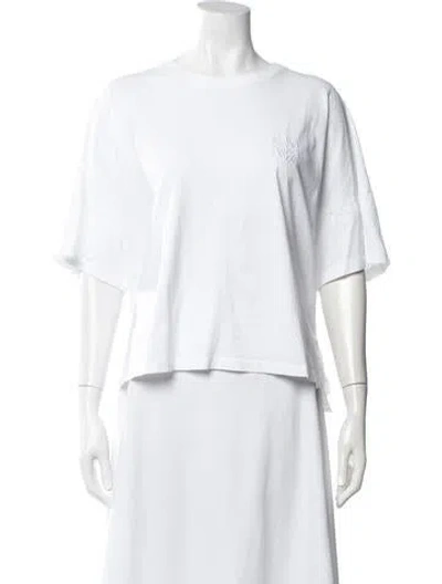 Pre-owned Loewe Anagram Crew Neck T-shirt In White