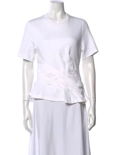 Pre-owned Loewe Anagram Crew Neck T-shirt In White