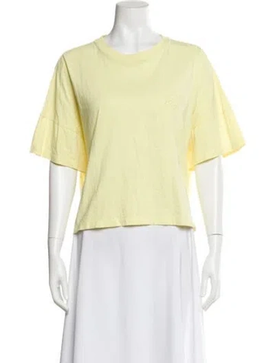 Pre-owned Loewe Anagram Crew Neck T-shirt In Yellow