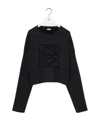 Loewe Anagram Wool-blend Sweater In Black