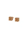 Loewe Anagram Cube Stud Earrings In Gold
