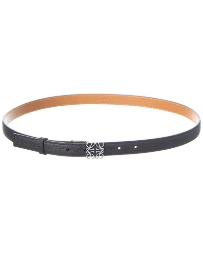 Loewe Anagram Cube Leather Belt In Black