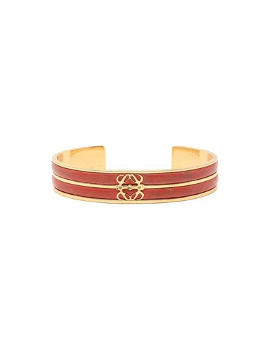 Loewe Anagram Cuff Bracelet In Red