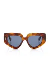 Loewe Anagram D-frame Acetate Sunglasses In Brown