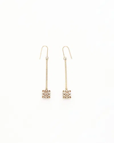 Loewe Anagram Dangling Earrings In Gold