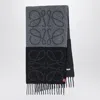 Loewe Anagram Scarf Scarves And Foulards Beige In Gray