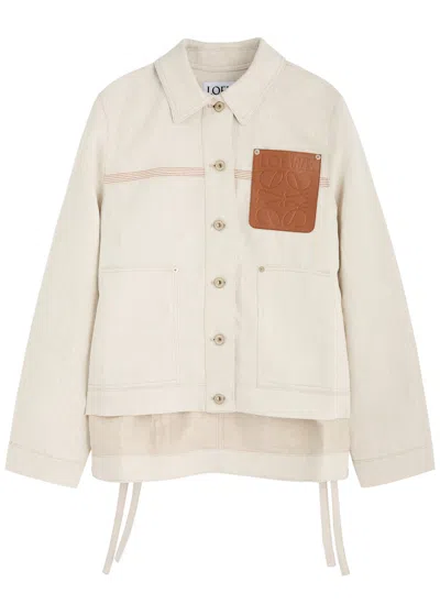 LOEWE LOEWE ANAGRAM-DEBOSSED COTTON-BLEND JACKET