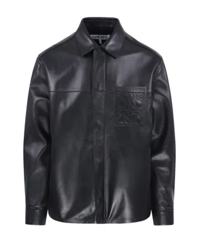 LOEWE ZIP-UP OVERSHIRT IN NAPPA LAMBSKIN