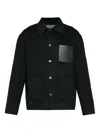 Loewe Black Cotton Workwear Jacket In Black