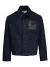 Loewe Denim Cotton Jacket With Collared Design And Pockets In Blue
