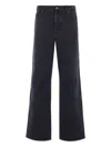 Loewe Men Baggy Anagram Denim Pants In Black