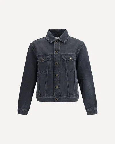 Loewe Anagram Denim Jacket In Black