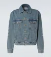 Loewe Anagram Cut-outs Denim Jacket In Blue