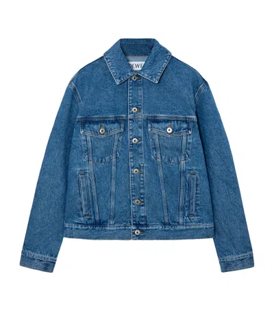 Loewe Anagram Denim Jacket In Brown